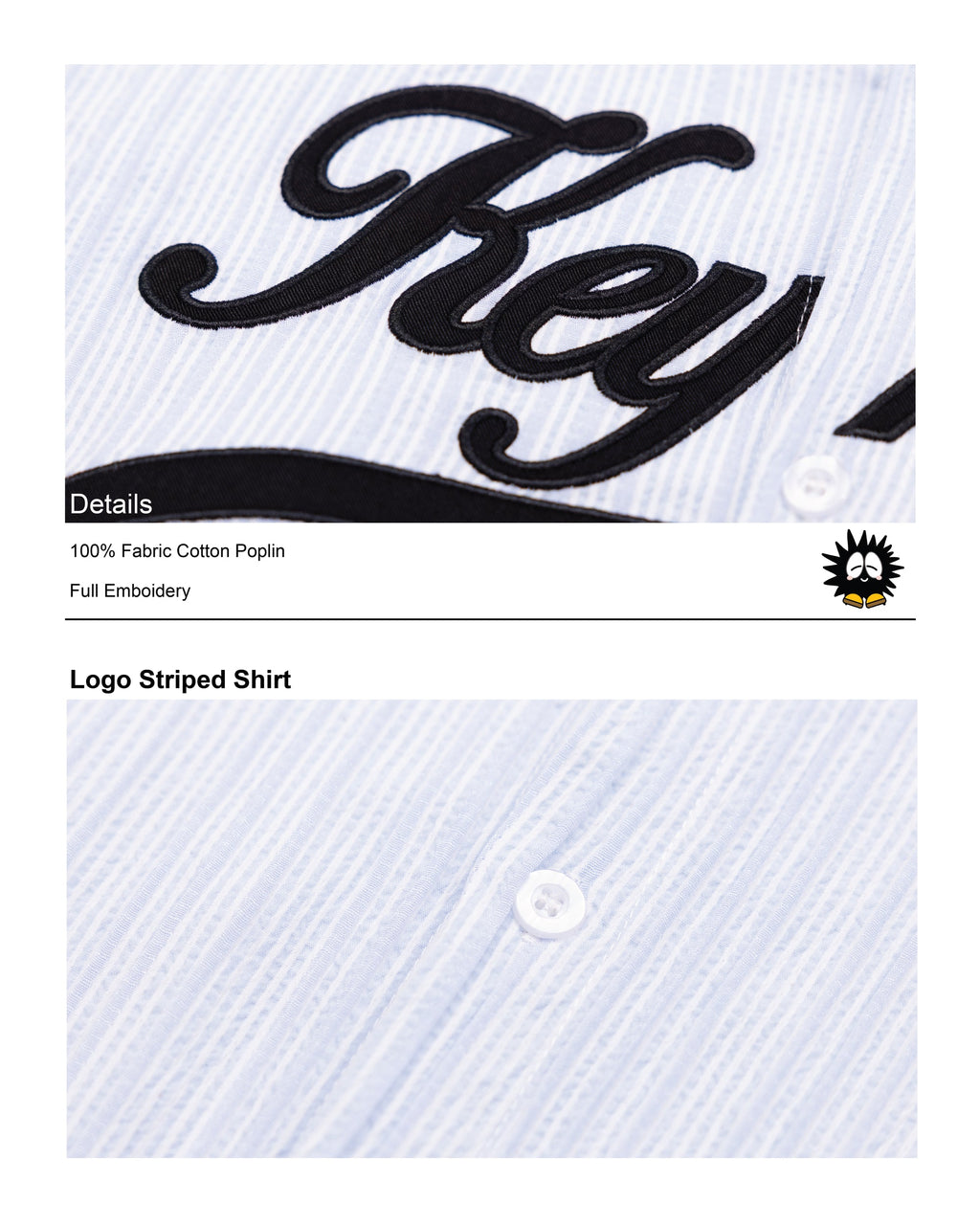 Logo Striped Shirt Blue