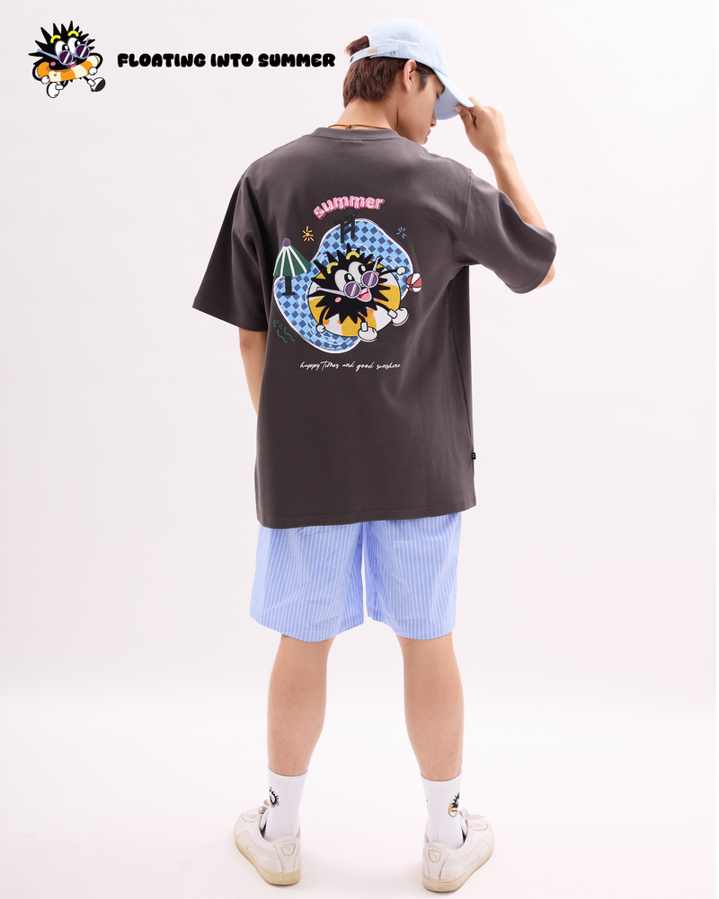 Floting Into Summer Tee Grey