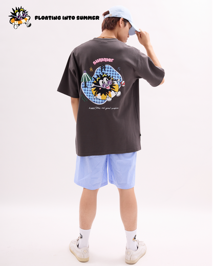 Floting Into Summer Tee Grey