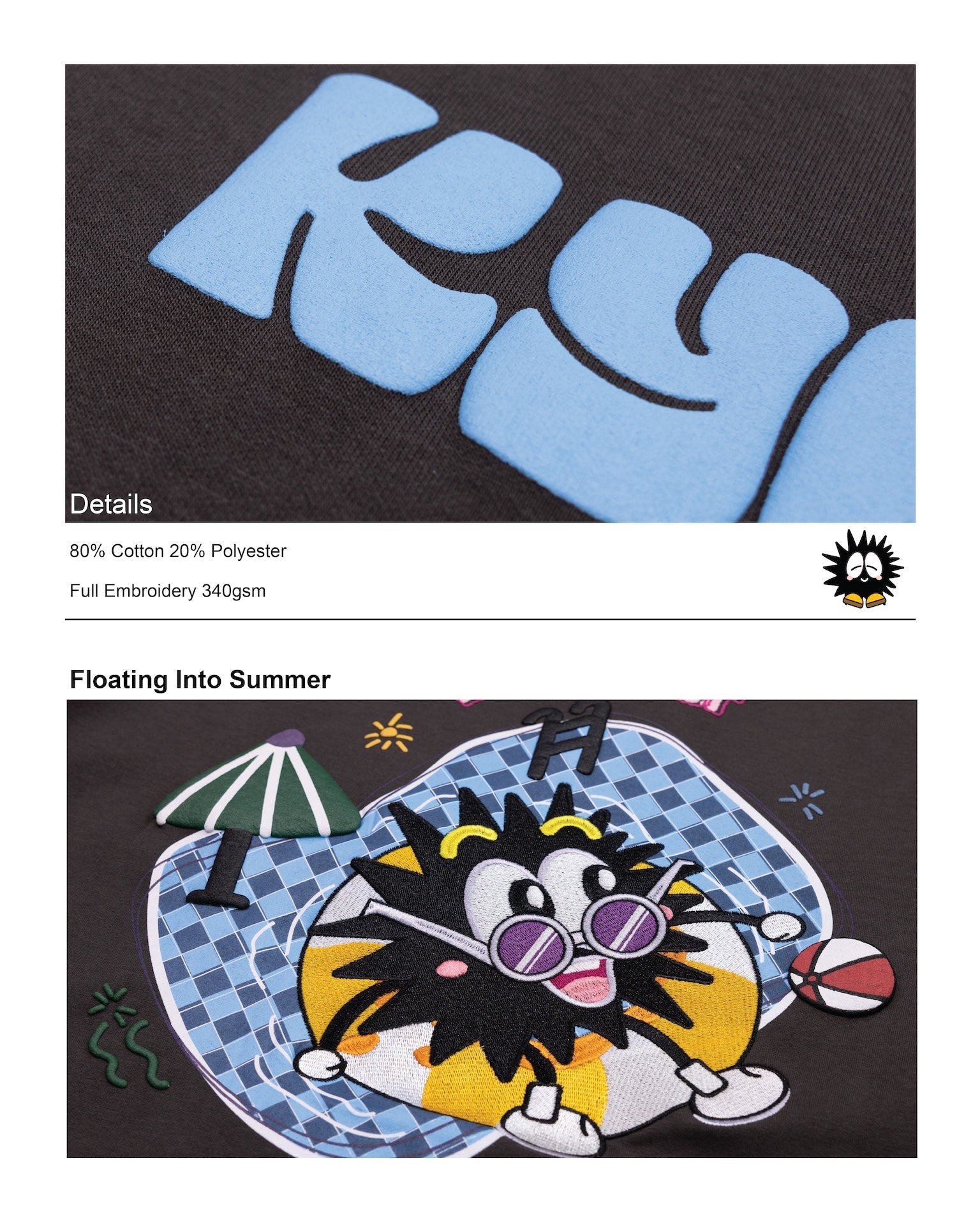 Floting Into Summer Tee Grey