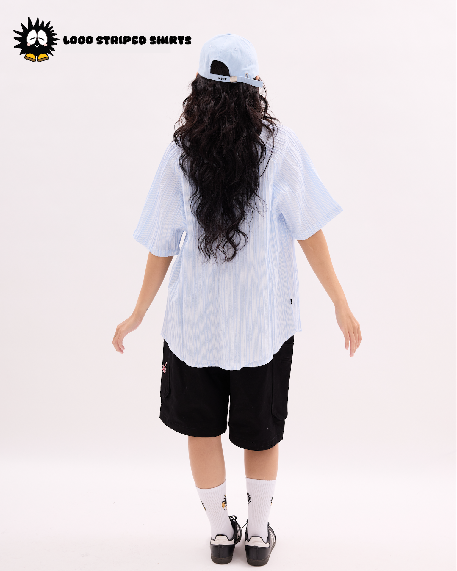 Logo Striped Shirt Blue