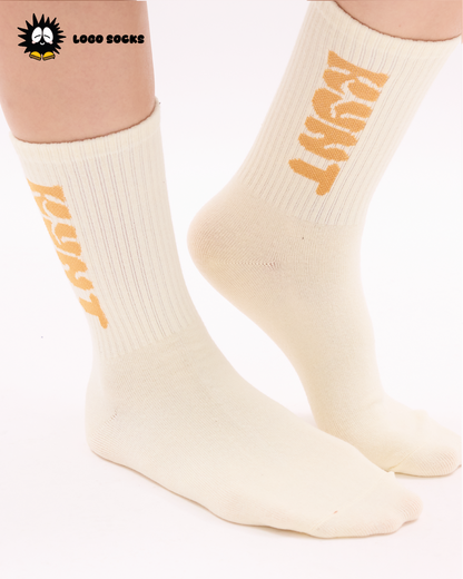 Logo Socks Beige