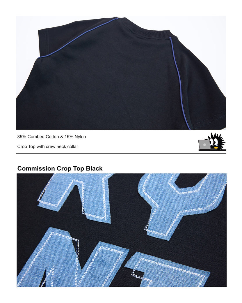 Commission Crop Top Black