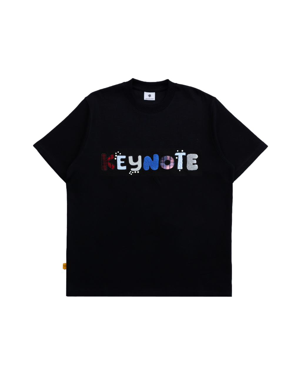 Holiday Patchwork Tee Black