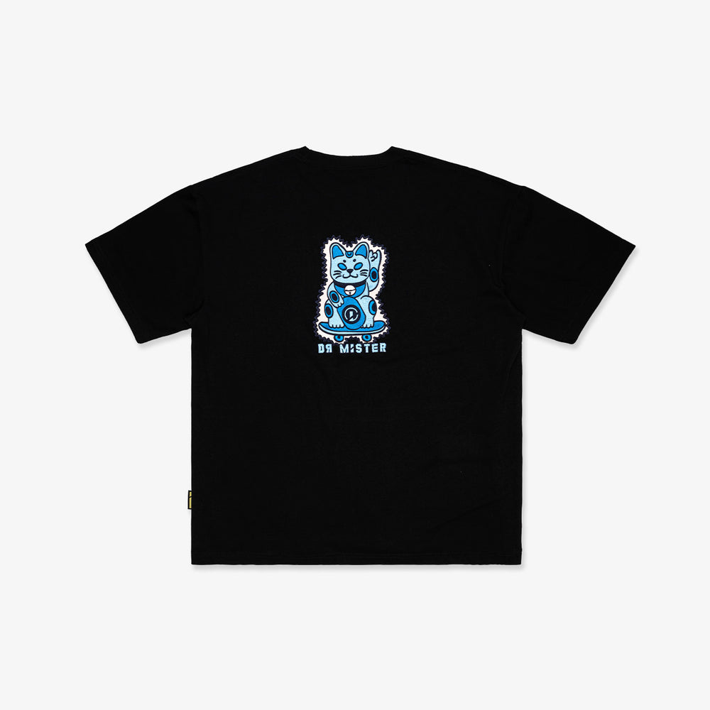 Lucky Neko Tee - Black