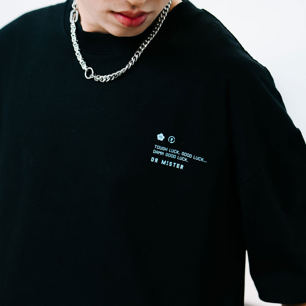 Lucky Neko Tee - Black