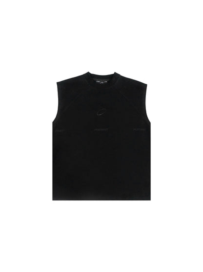 LOGO RAGLAN TANK TOP (BLACK EMBROID)