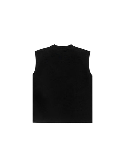 LOGO RAGLAN TANK TOP (BLACK EMBROID)