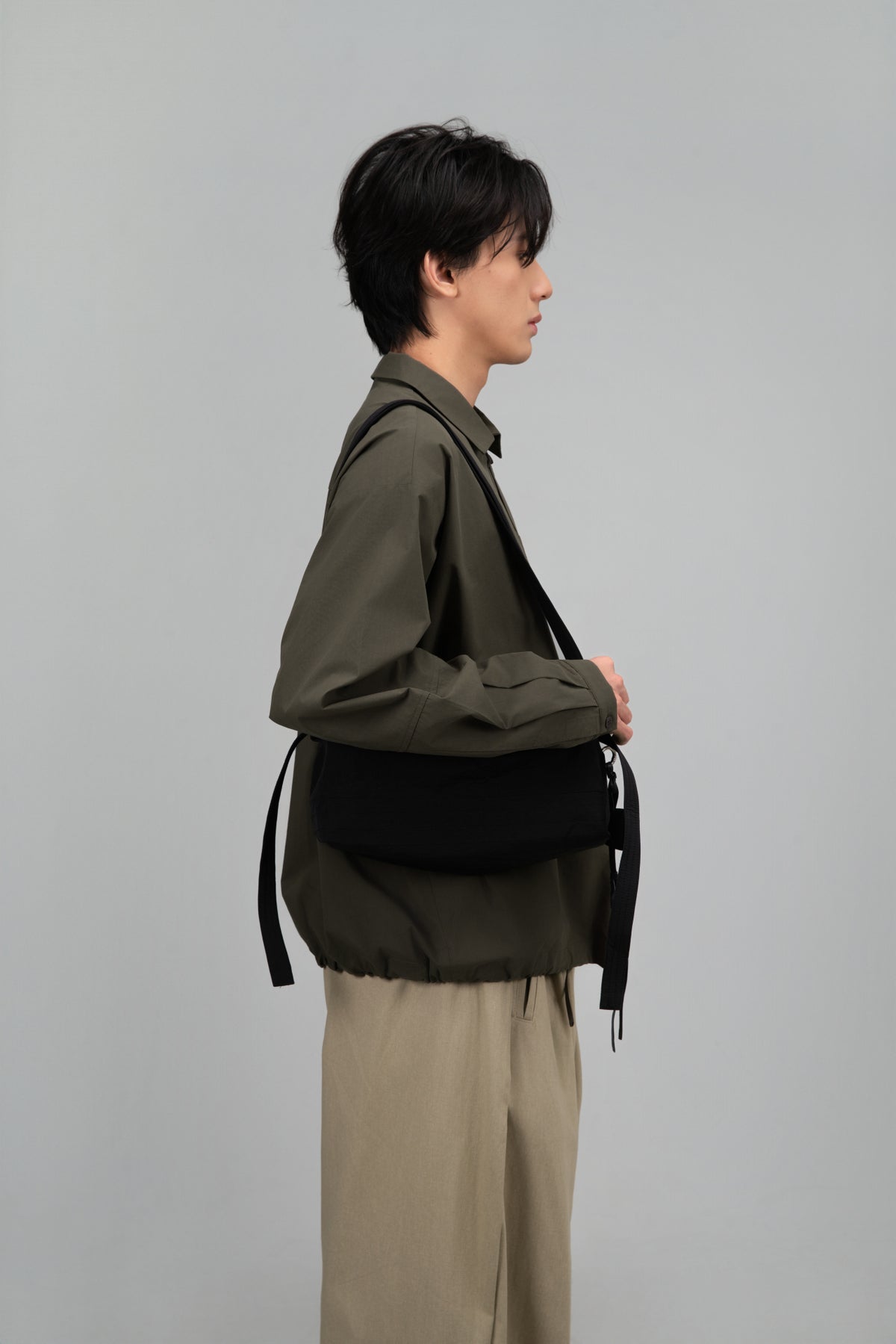 Small Loaf Nylon Bag (Black)