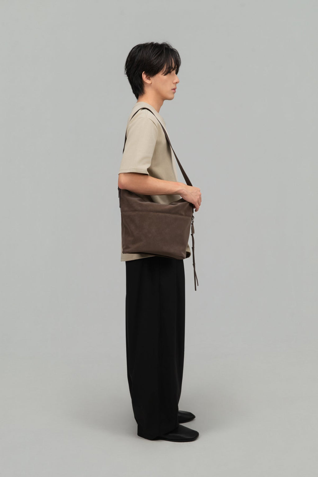 Small Soft Snow Leather Bag (Espresso)