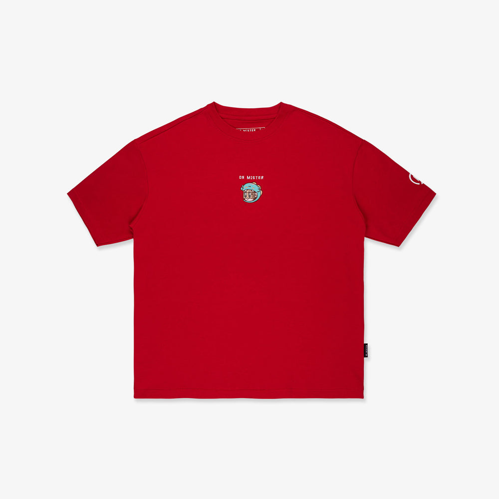 Snack Mascot Broad Tee – Ruby Red