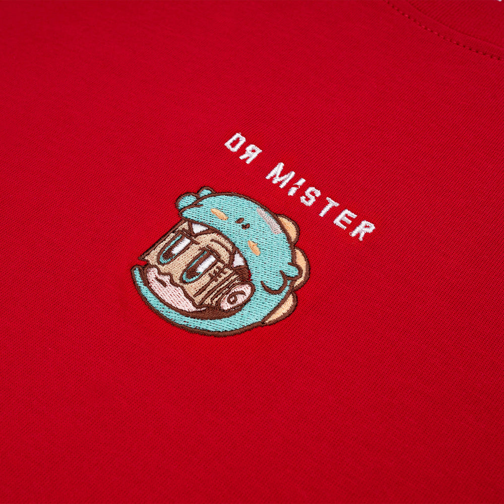 Snack Mascot Broad Tee – Ruby Red