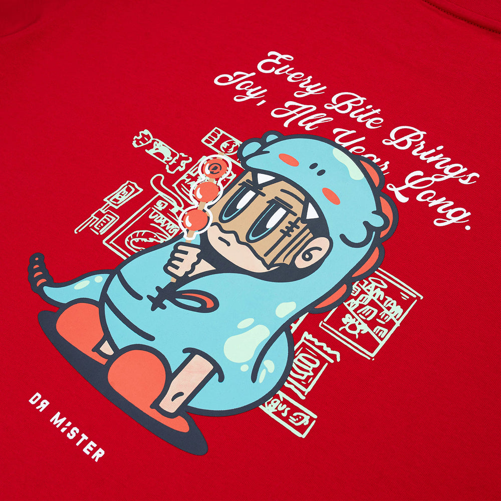 Snack Mascot Broad Tee – Ruby Red