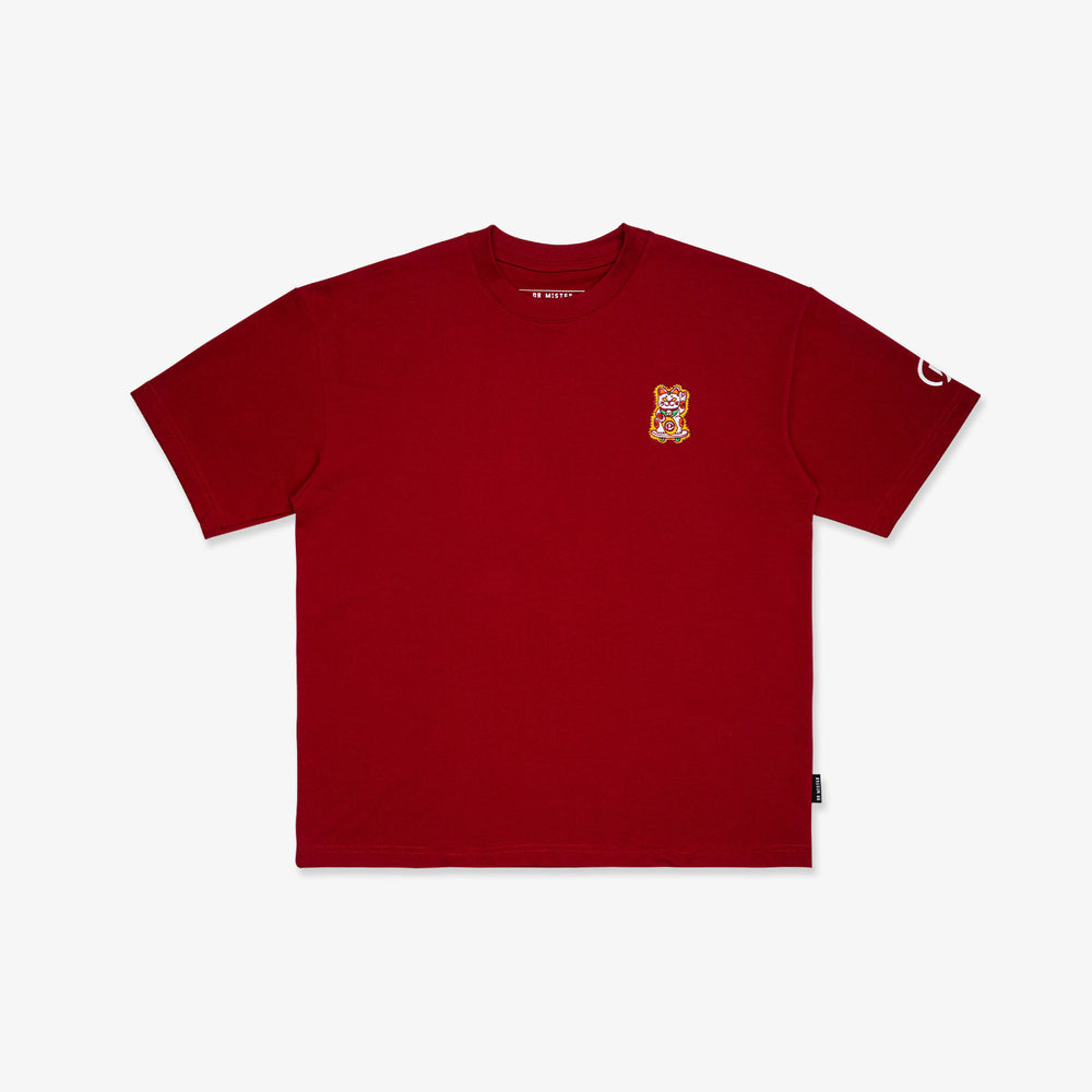 Mini Neko Tee - Wine Red