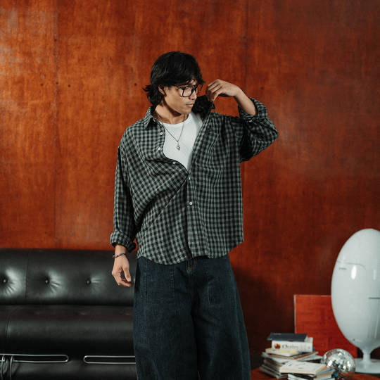 A.A Long Sleeve Checked Shirt