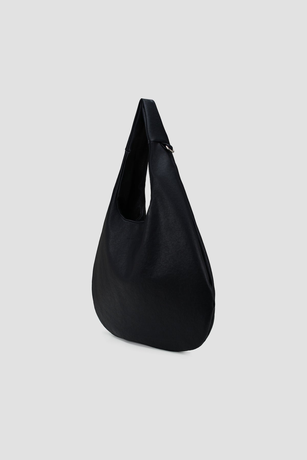 Medium Egg Leather Tote (Black)
