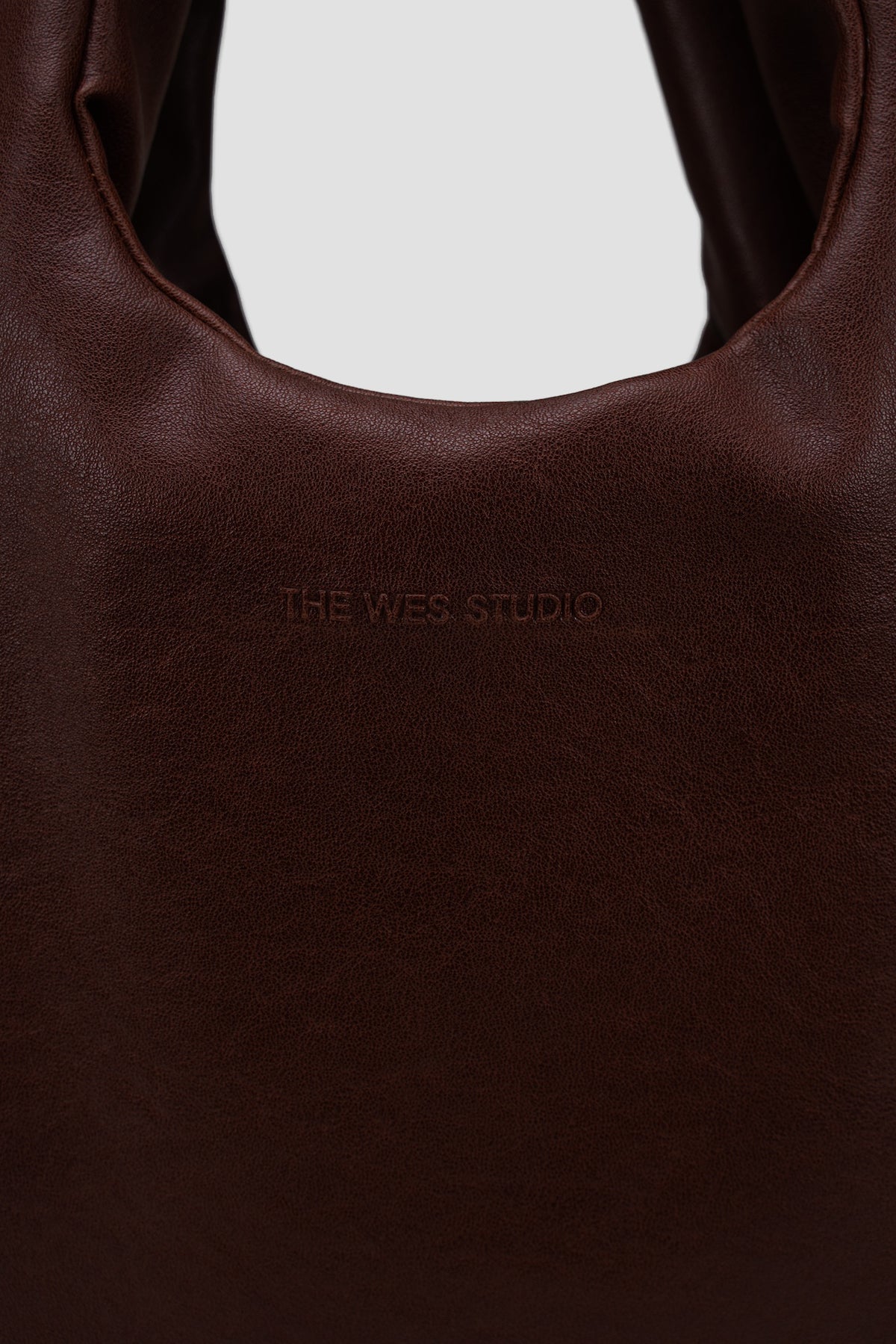 Medium Egg Leather Tote (Dark Brown)