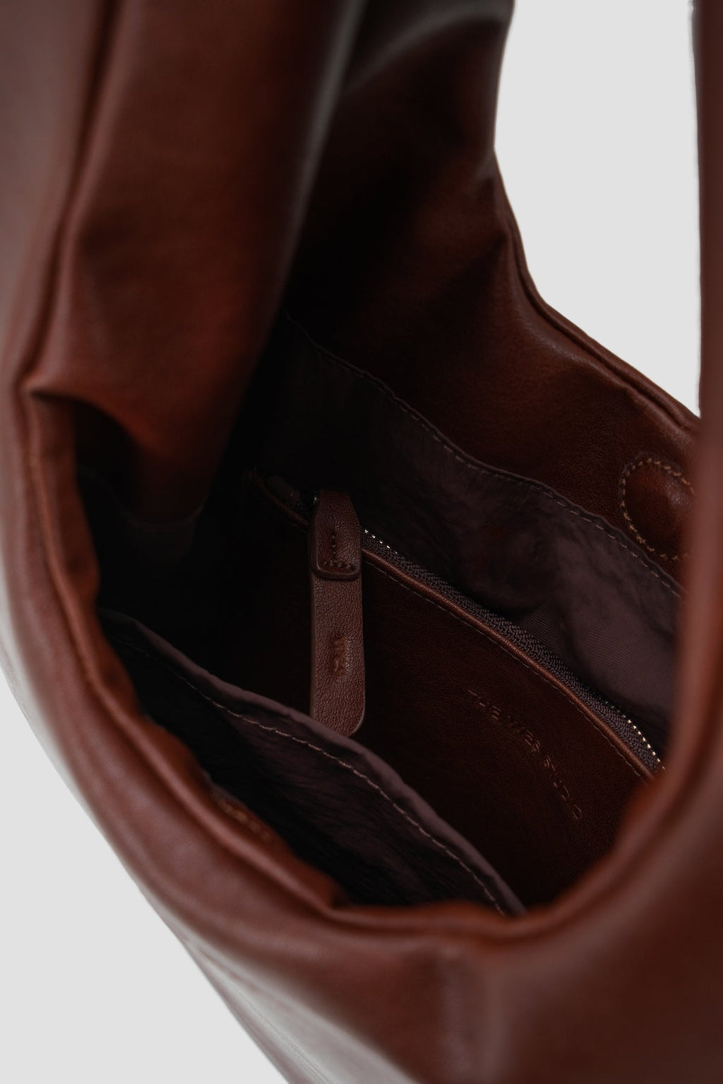 Medium Egg Leather Tote (Brown)