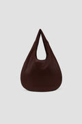 Medium Egg Leather Tote (Brown)