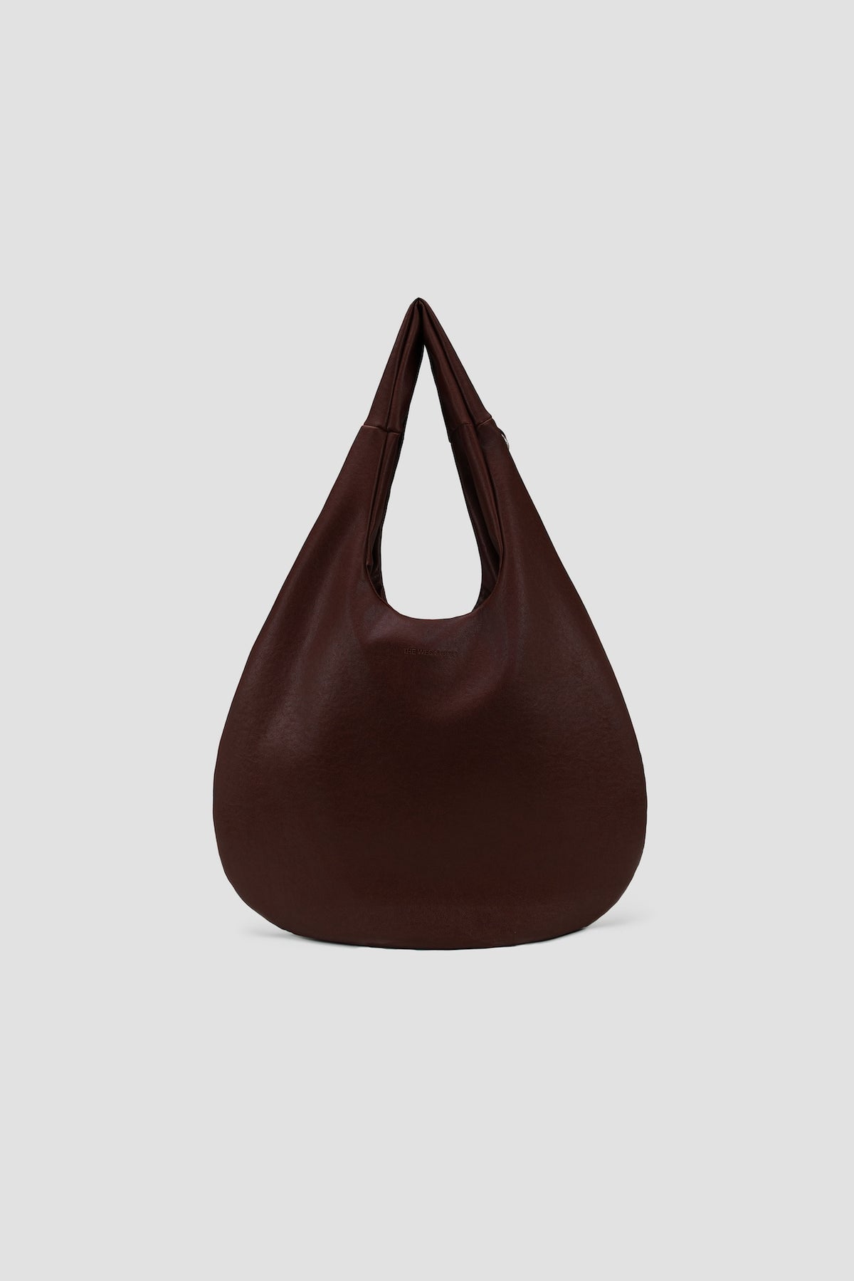 Medium Egg Leather Tote (Brown)