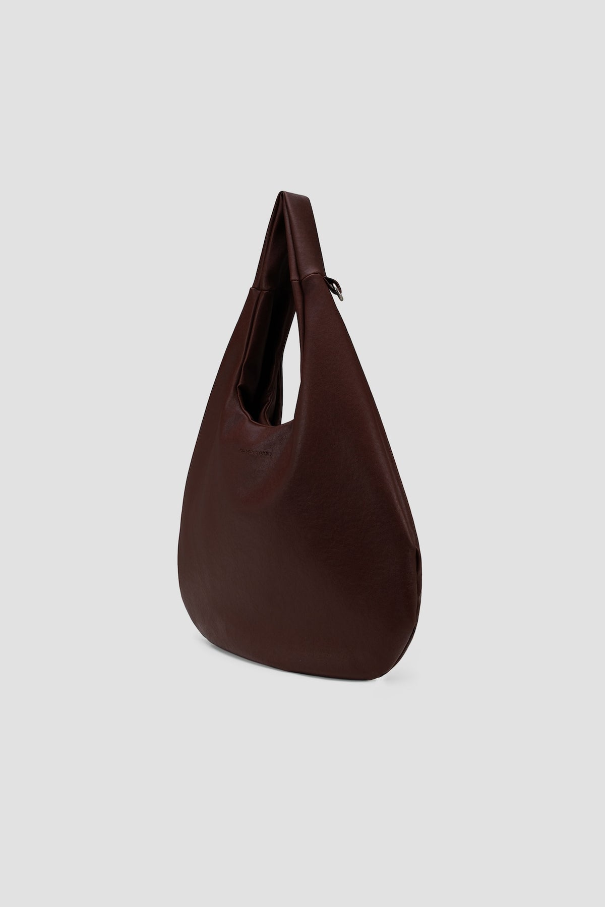 Medium Egg Leather Tote (Brown)
