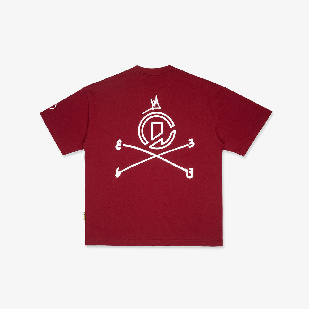 Only Mortal Tee - Wine Red