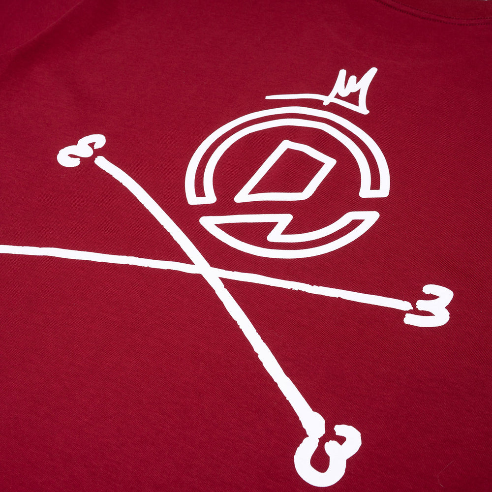 Only Mortal Tee - Wine Red