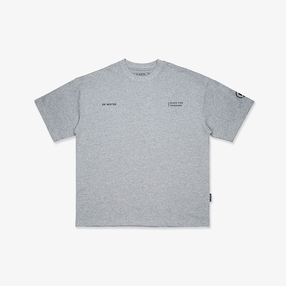 Outline Logo Tee - Melange Grey