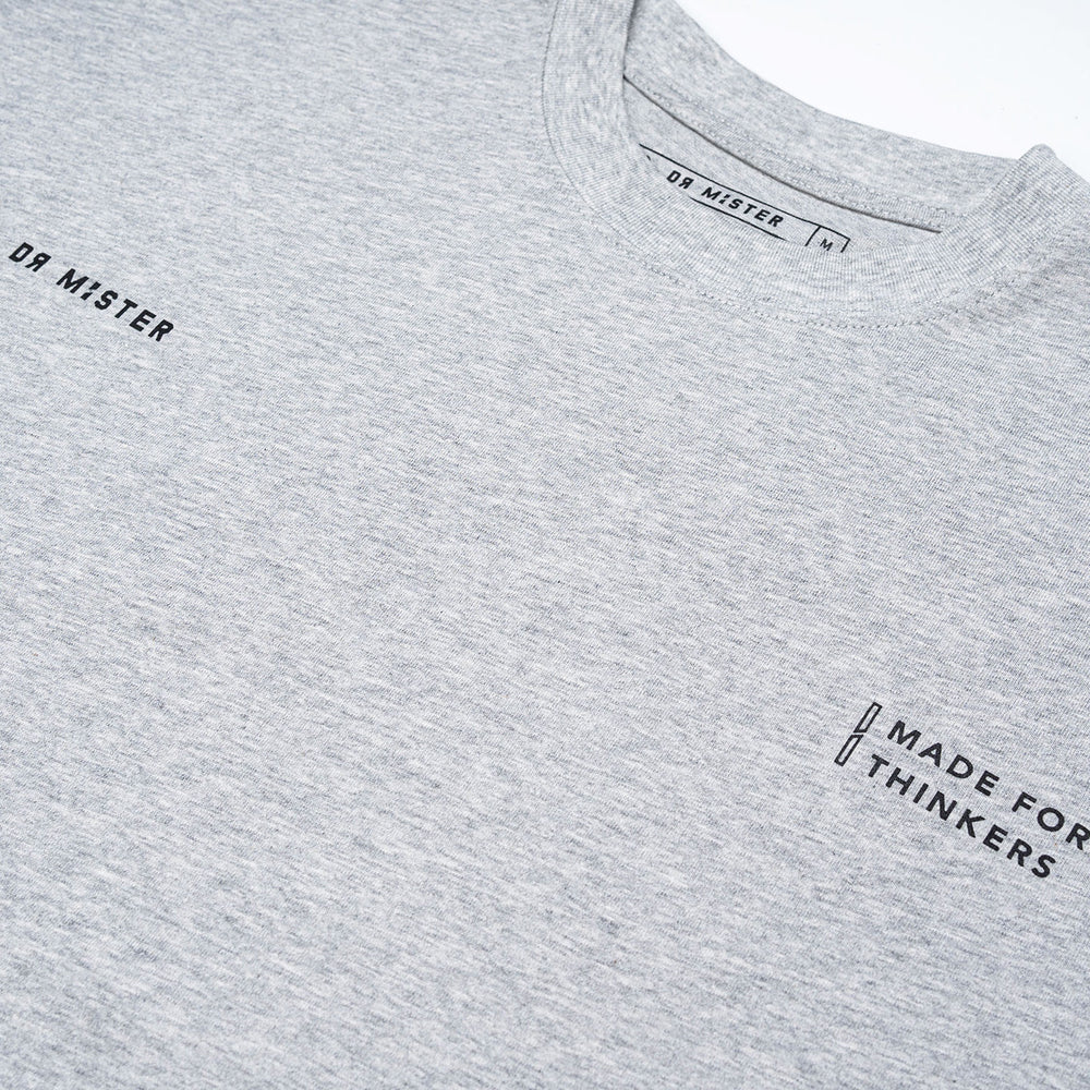 Outline Logo Tee - Melange Grey