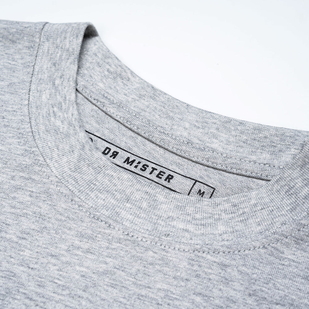 Outline Logo Tee - Melange Grey