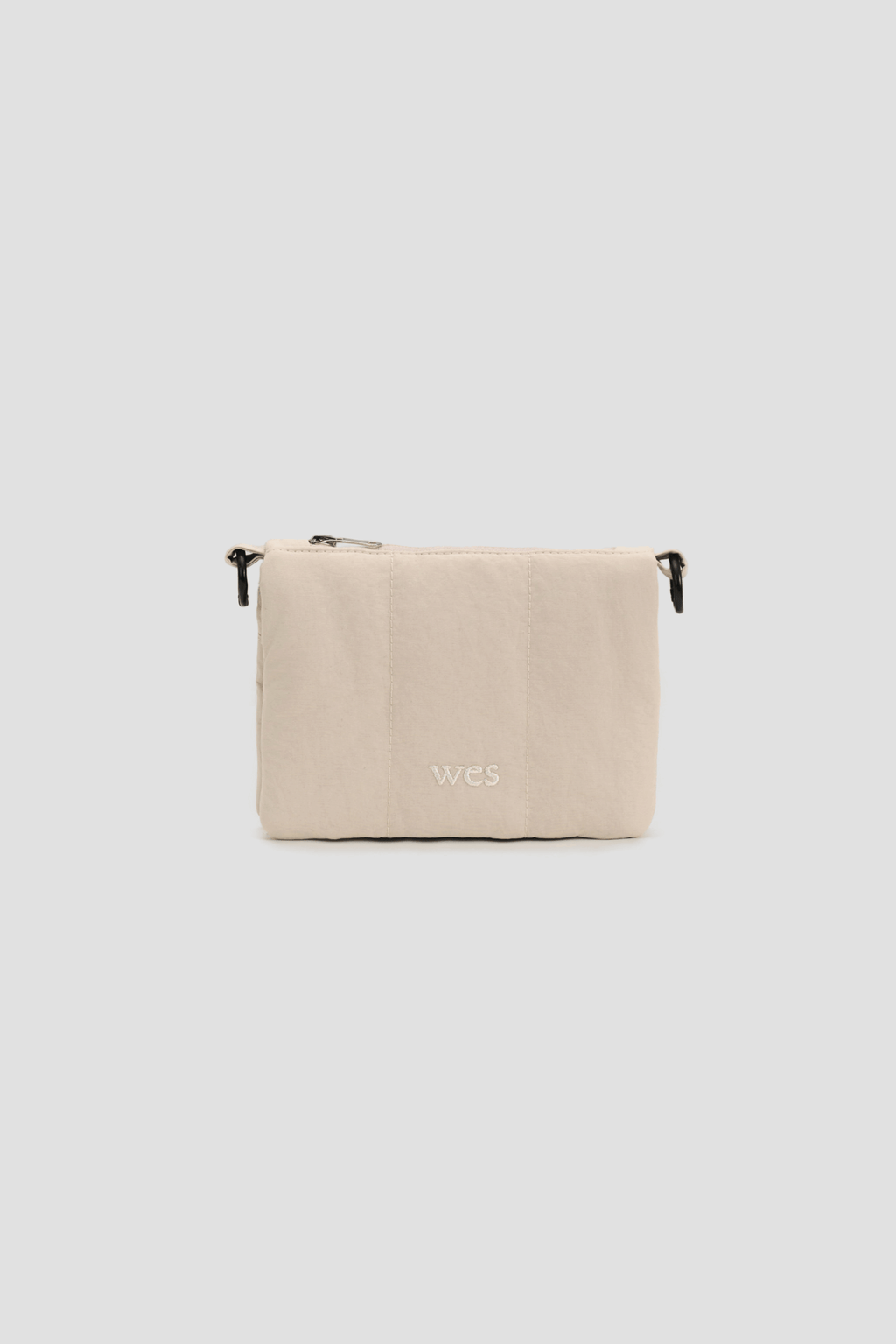 Mini Nylon Cushion Pouch (Off White)