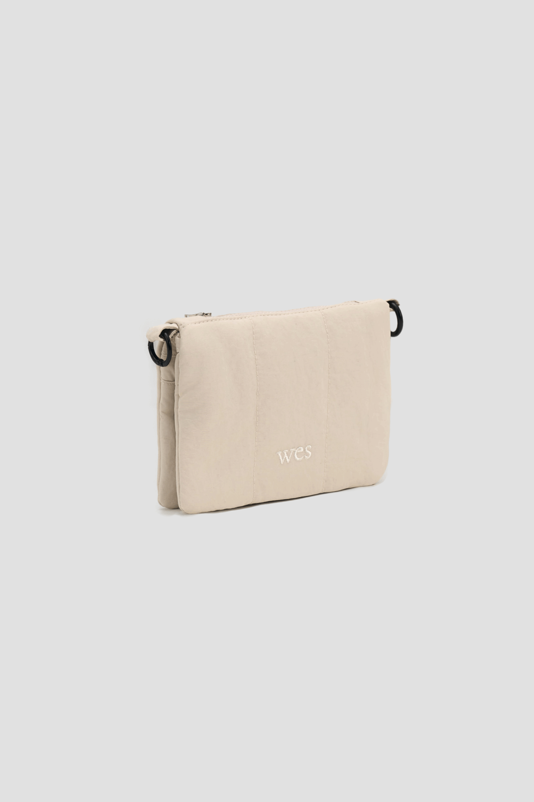 Mini Nylon Cushion Pouch (Off White)