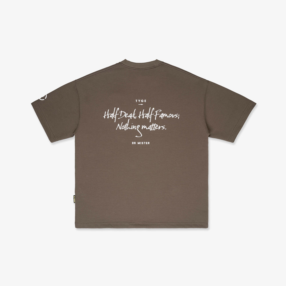 NM Patina Grained Tee - Ash Brown
