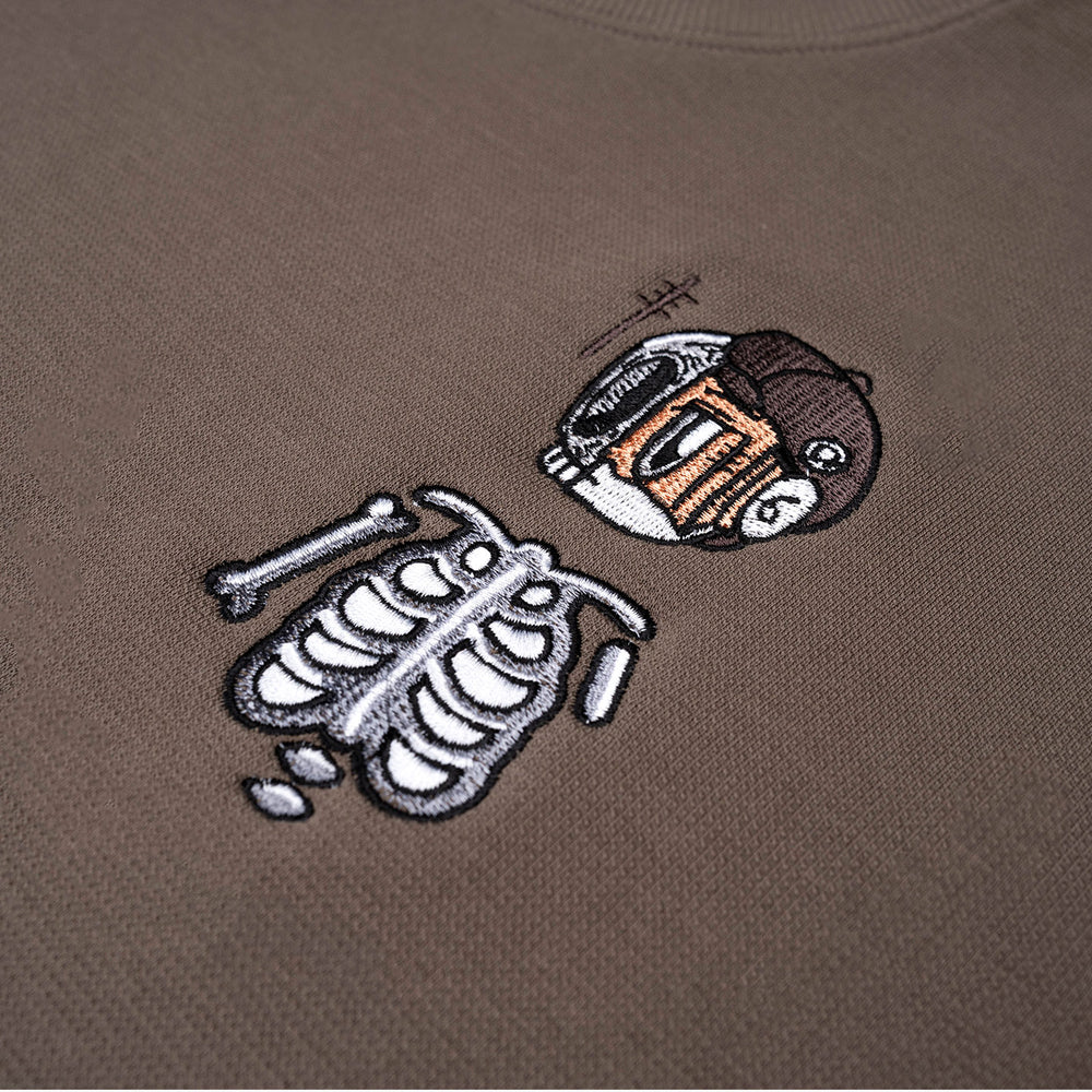 NM Patina Grained Tee - Ash Brown