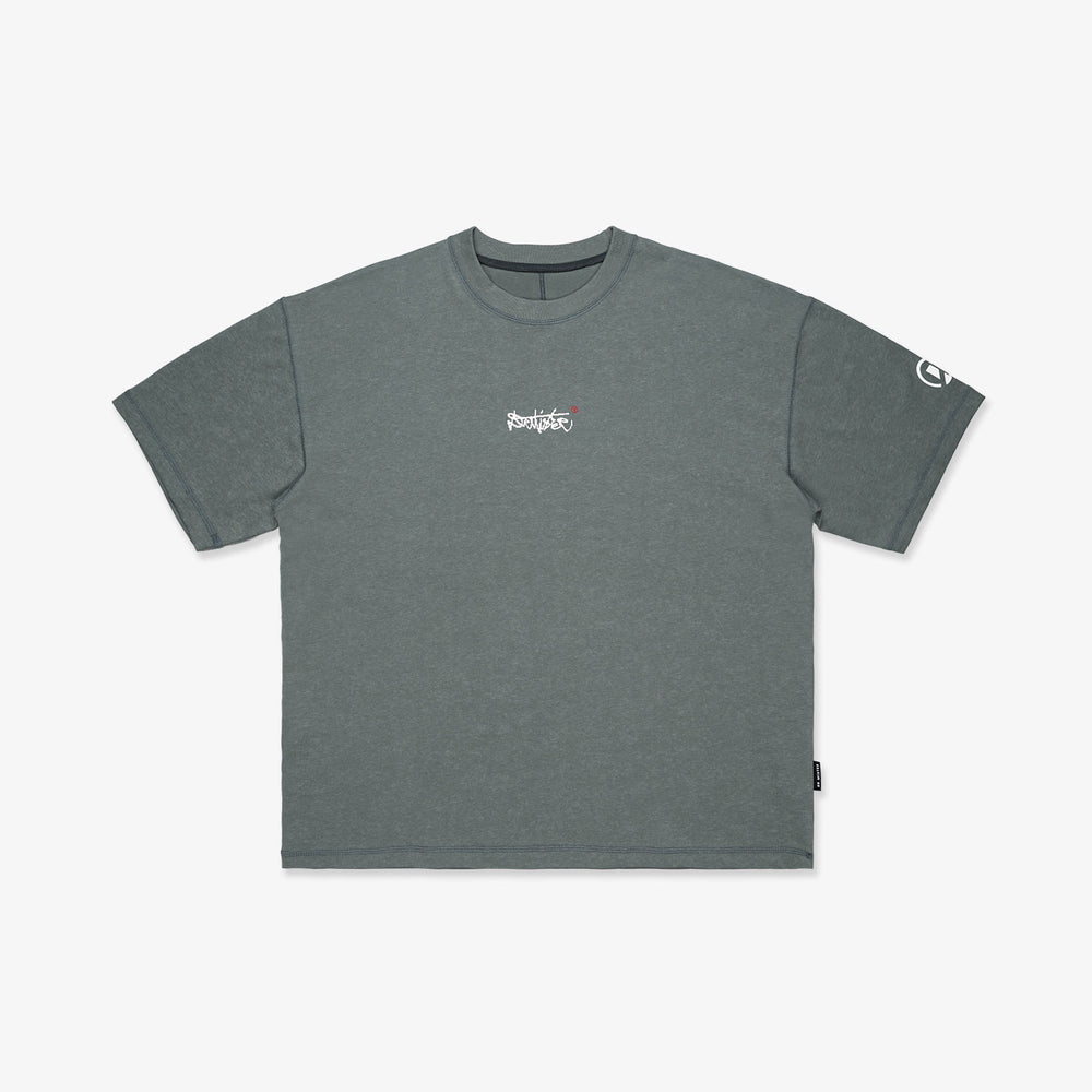 Pixelature Washed Tee - Industrial Sage