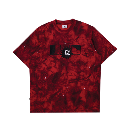 Vintage Lunar Asphalt Marble Maroon