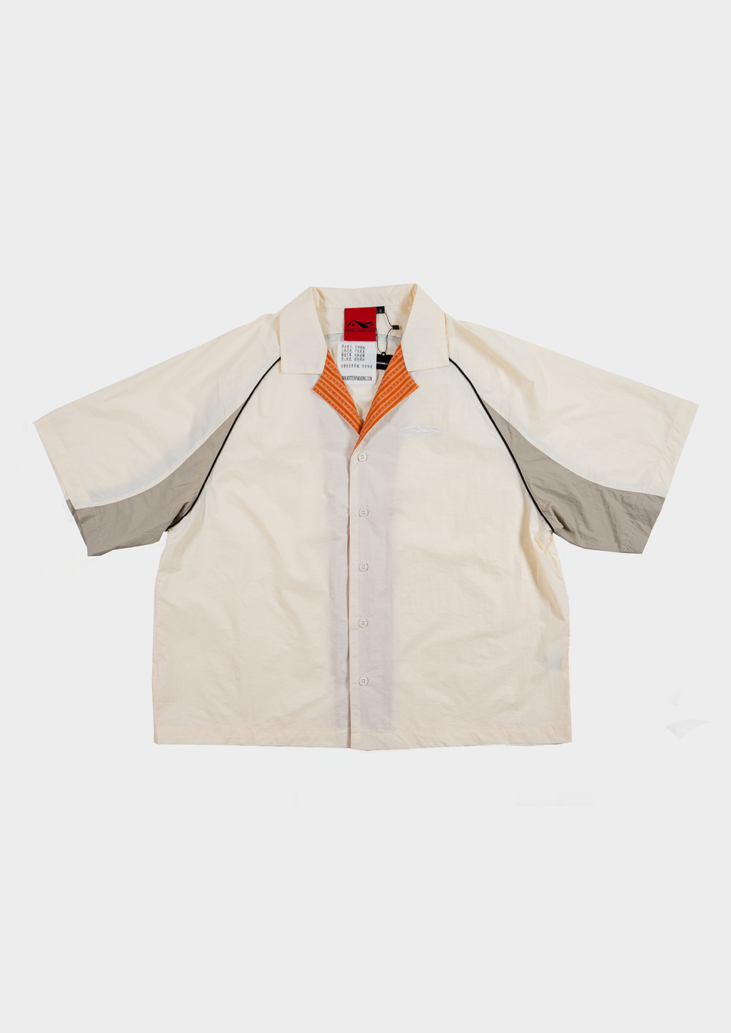 Papa Contrast Boxy Shirt Beige