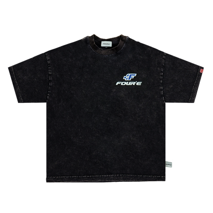 Racing Logo Tee - Washed Black