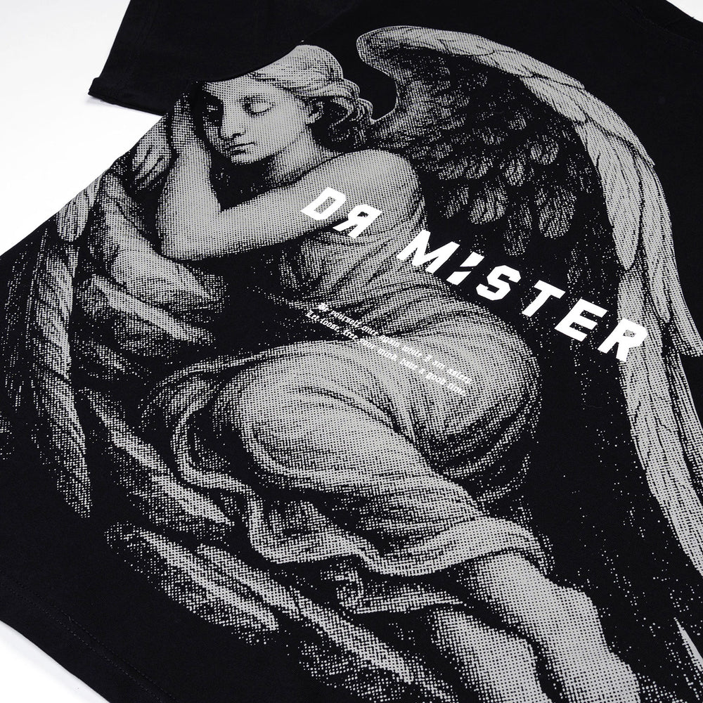 "Rewind" Sleeping Angel Tee – Black