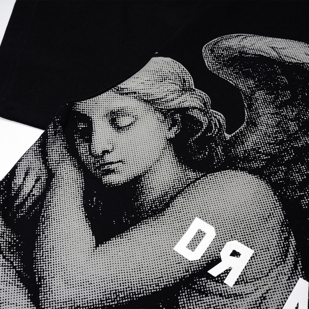 "Rewind" Sleeping Angel Tee – Black