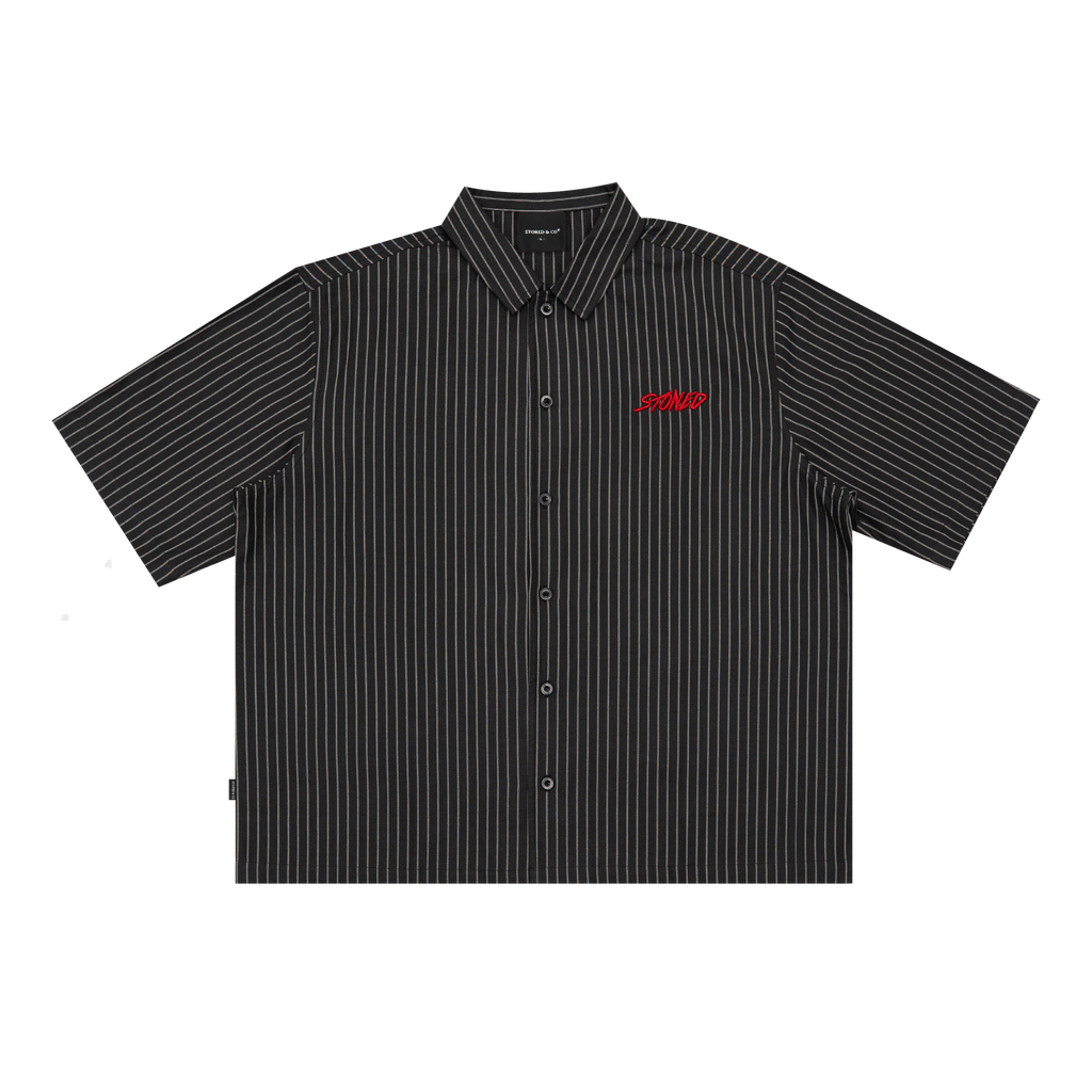 Dark Horse : Stripe Shirt S/S Black