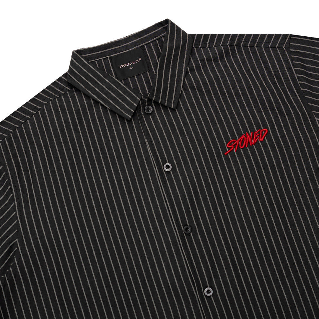 Dark Horse : Stripe Shirt S/S Black