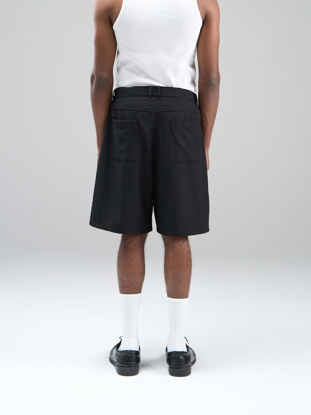 Structured Pleated Shorts