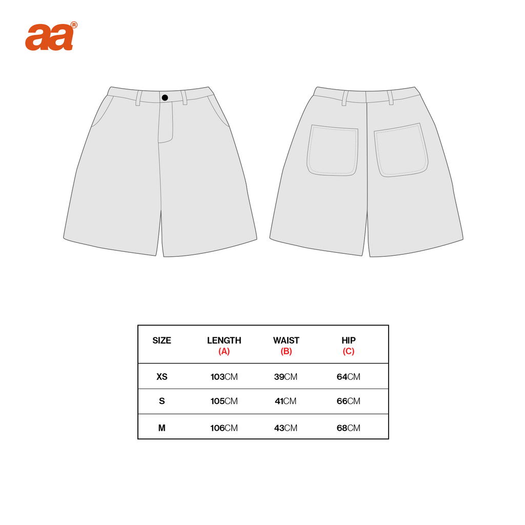 A.A Beige Short Pleated