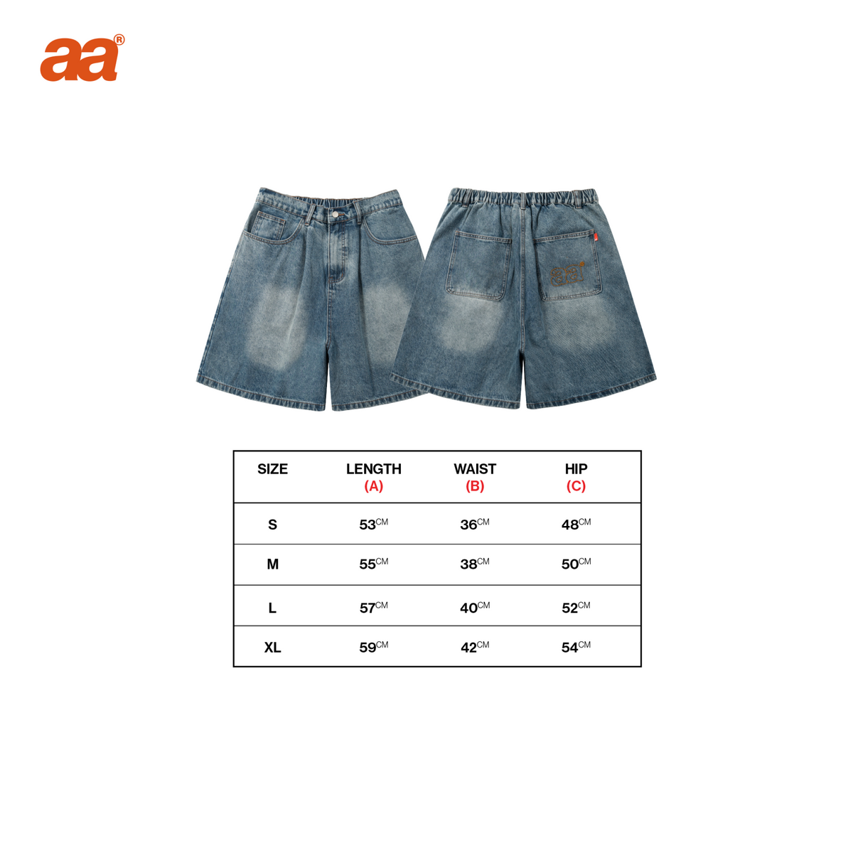 A.A Pleated Light Blue Denim Shorts