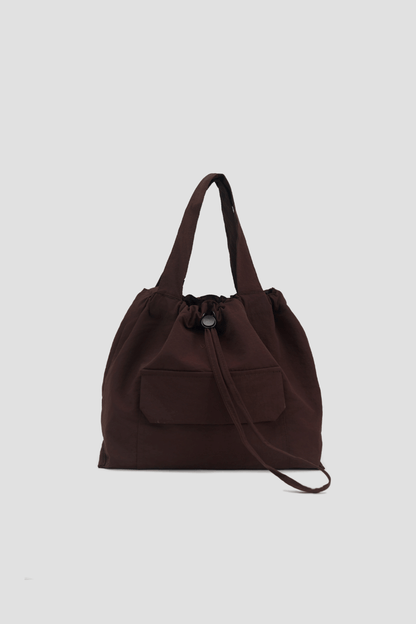 Small Classic Nylon Tote (Brown)