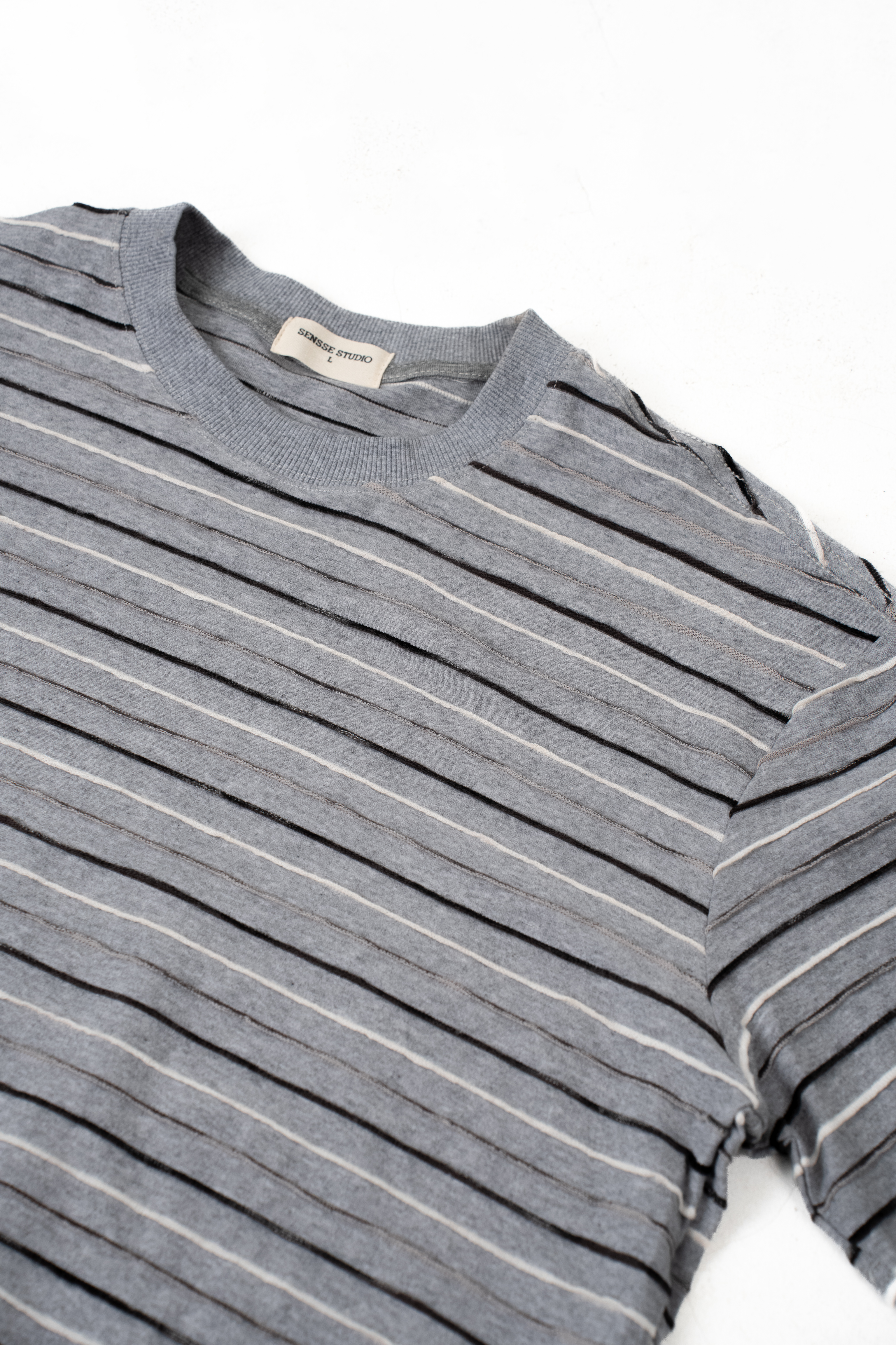 Embroidered Striped Tee