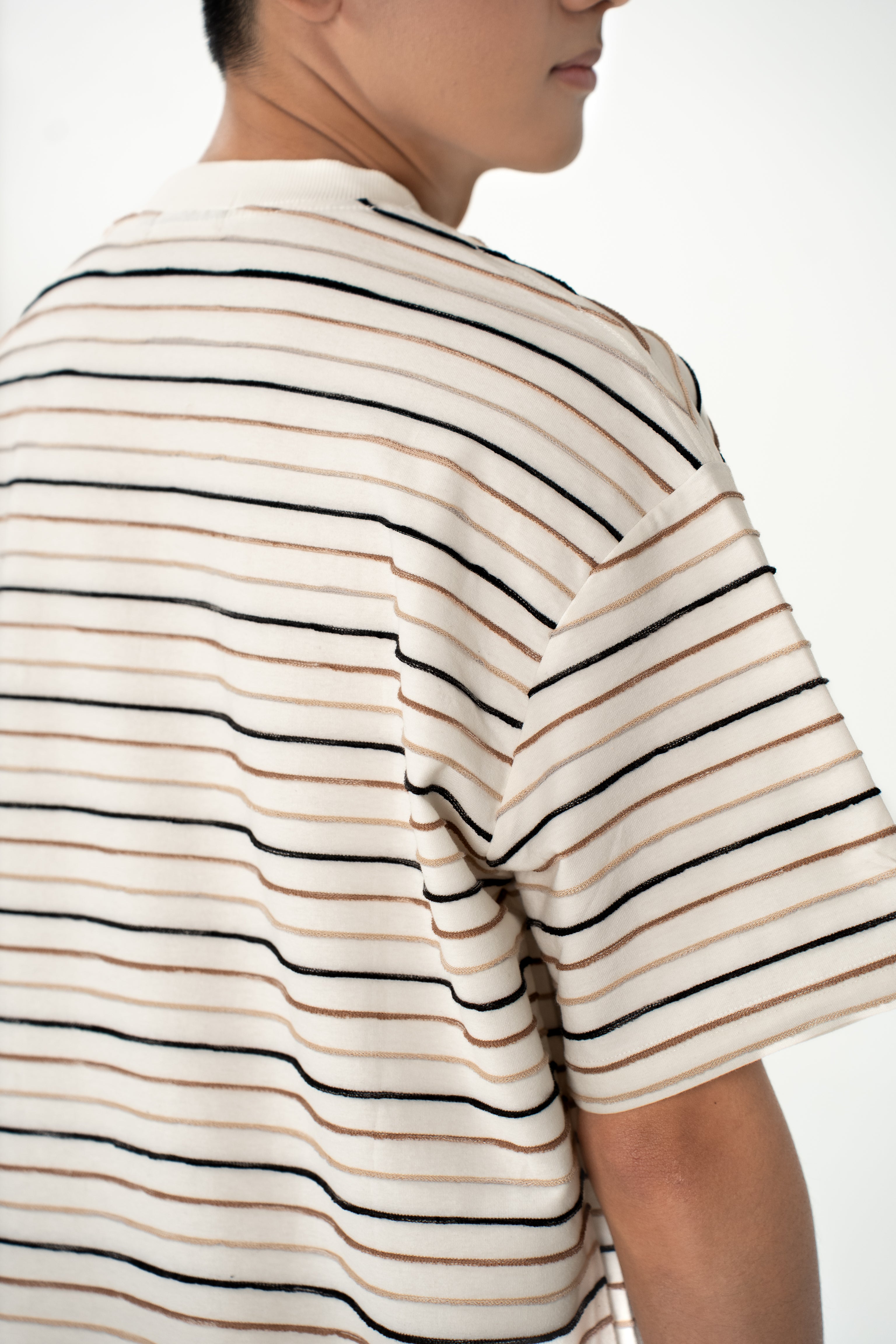 Embroidered Striped Tee
