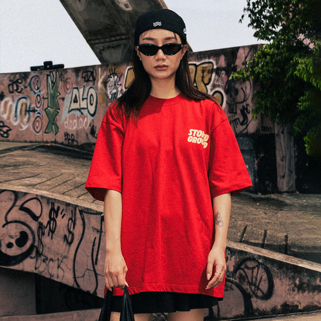 Stonedground : Sprint Logo Tee Red