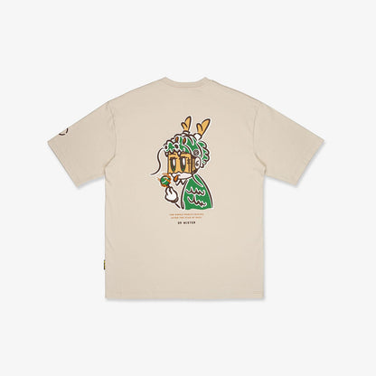 Tyge Dragon Oversized Tee - Beige